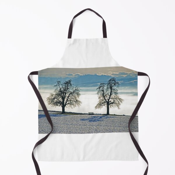 Item preview, Cozy bench overlooking the Swiss Alps in winter designed and sold by Michael Brewer.