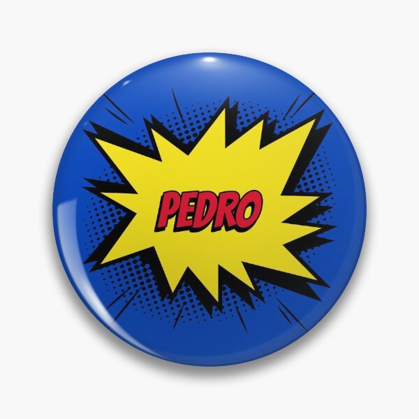 Artikelvorschau, Pedro Name ID Tag Comic benutzerdefinierte personalisierte Kunstwerke im Kapow-Stil entworfen und verkauft von CreatedbyJR.