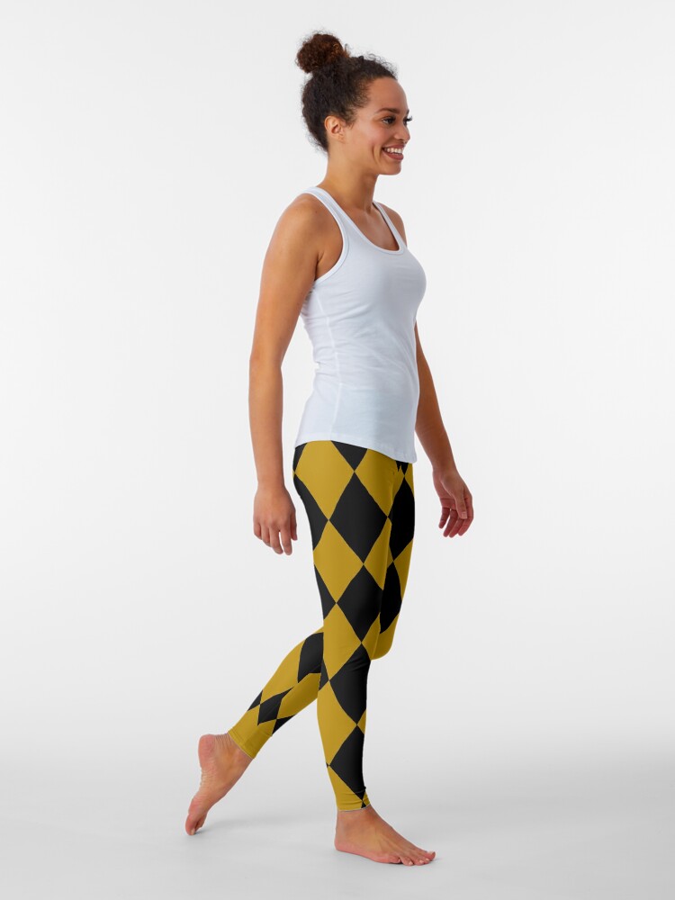 Black and Gold Harlequin Diamond Pattern | Leggings