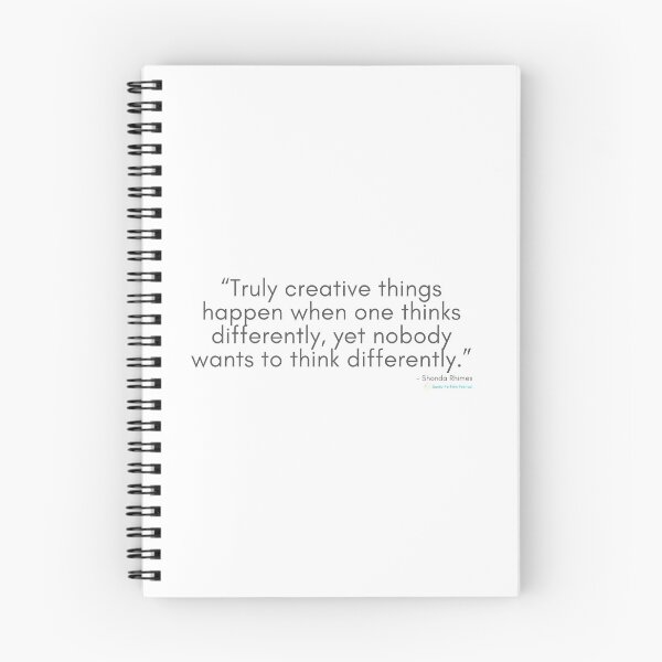 Item preview, Truly creative things happen when one thinks differently, yet nobody wants to think differently - Movie set quotes designed and sold by SantaFeFF.