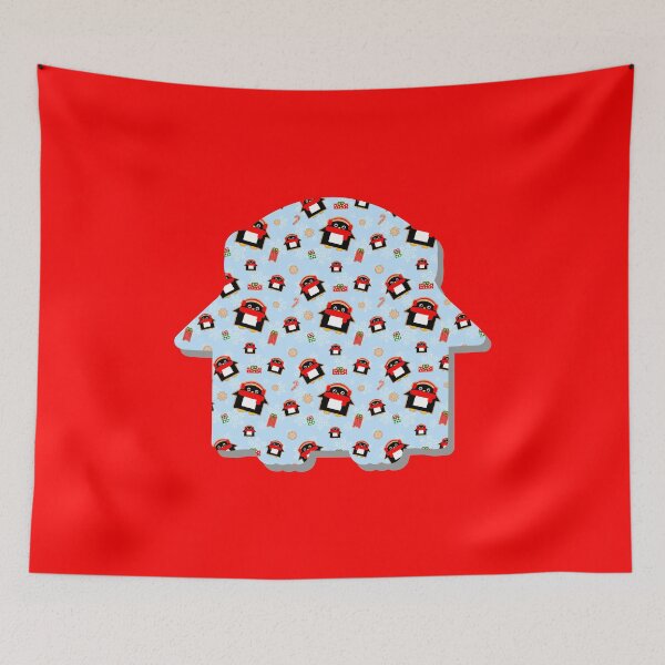 Item preview, Kawaii Cold Penguin Cookies Pattern on Red designed and sold by mixMixtli.
