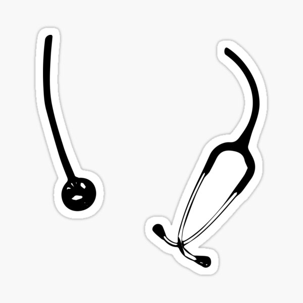 Funny Doctor Instrument Nurse Stethoscope Print Sticker