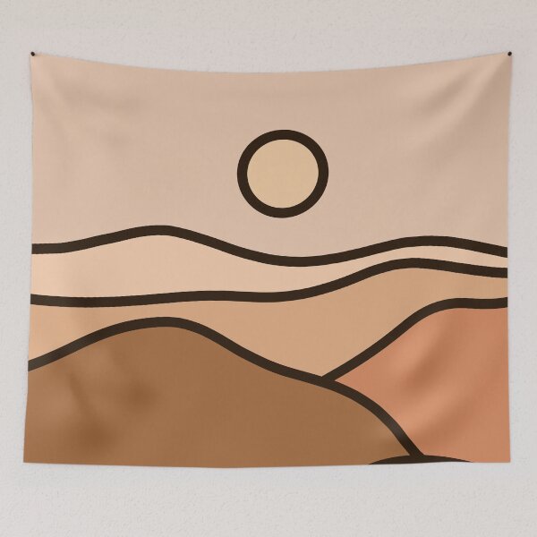 Item preview, Boho Peaceful Landscape Earthy Tones designed and sold by trajeado14.