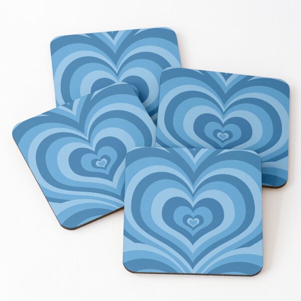 Item preview, Cute Love Blue Latte Heart Pattern  designed and sold by franktact.