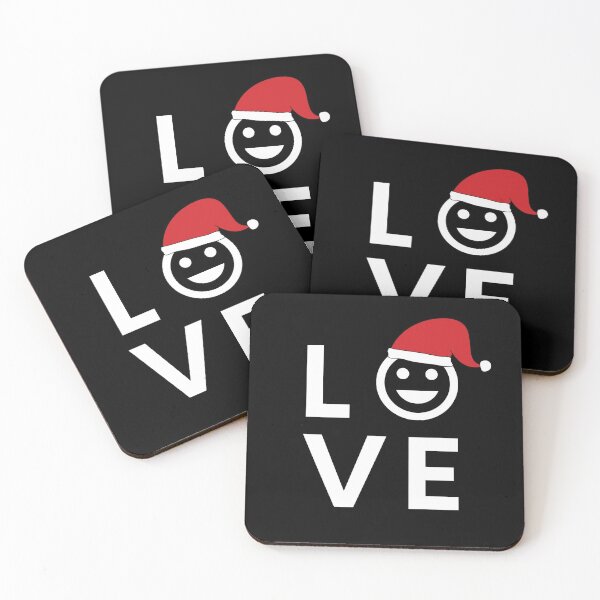 Item preview, Smiley Santa Hat in Love Text Typography designed and sold by RKMR.