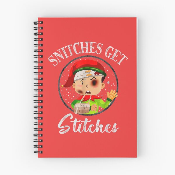 Item preview, Snitches Get Stitches Funny Christmas Elf designed and sold by mjamerearieona.