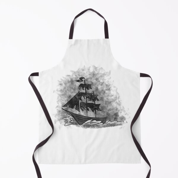 Item preview, a ship with black sails floats on the waves designed and sold by Antonina K.