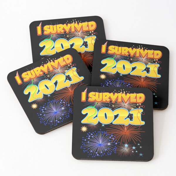 Item preview, I Survived 2021 Funny Sarcastic Positive New Year 2022 designed and sold by johnta17.