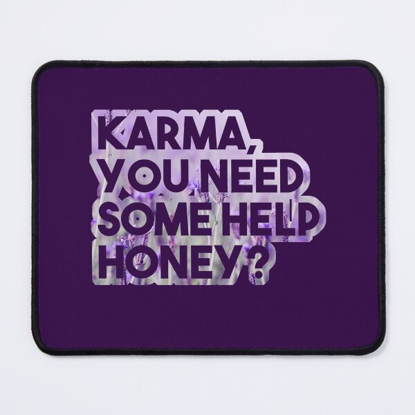 Item preview, Karma, you need some help? - funny floral karma quote lavender designed and sold by InkLove.