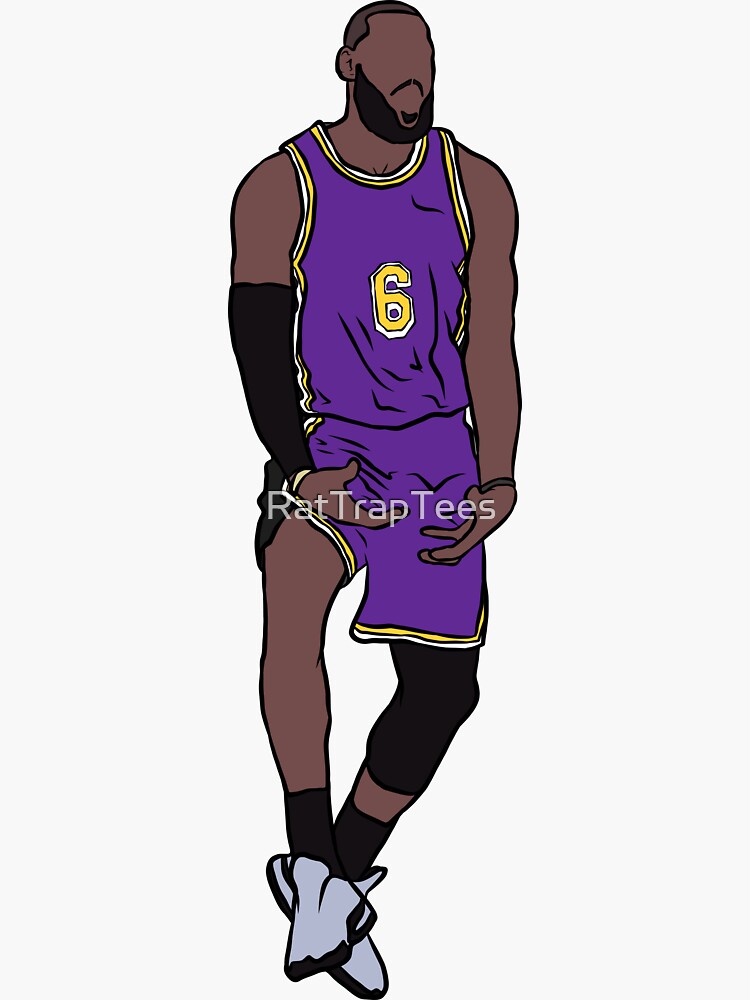LeBron James Mirror GOAT (Cavs) Sticker for Sale by RatTrapTees