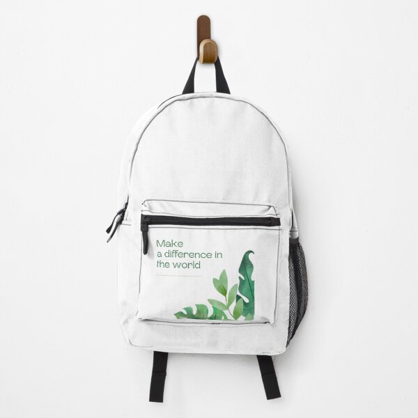 Item preview, Green plant with Make a difference in the world quote designed and sold by DeevaValli.