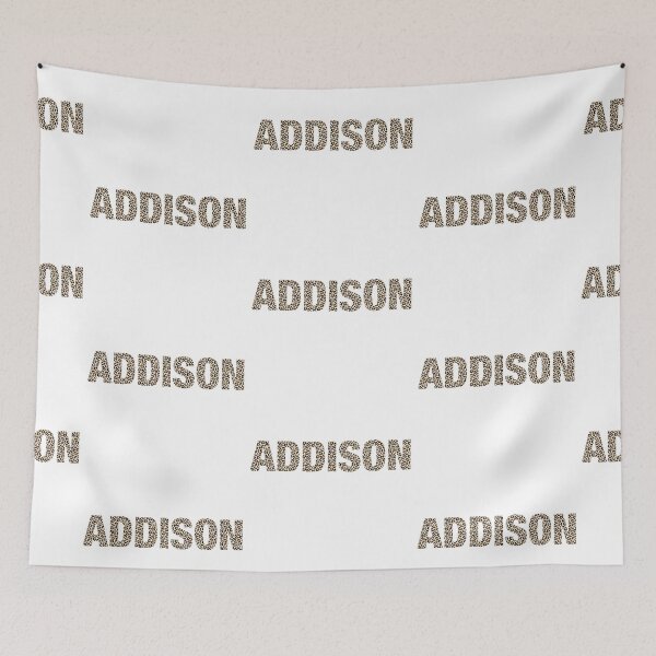 Item preview, Addison name leopard pattern my name is Addison gift birthday holiday anniversary Essential Inspiration Joy Mood Funny designed and sold by DesignByHeartUK.