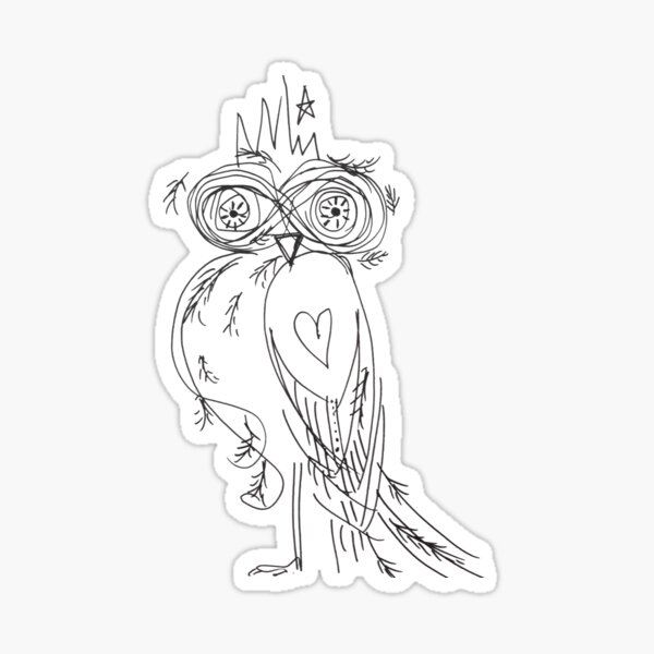 Aquarellum Owl (paint me) Sticker