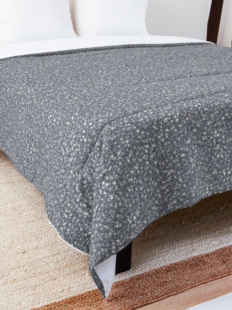 Alternate view of Sparkly Shiny Fine Silver Gleaming Faux Glitter Comforter
