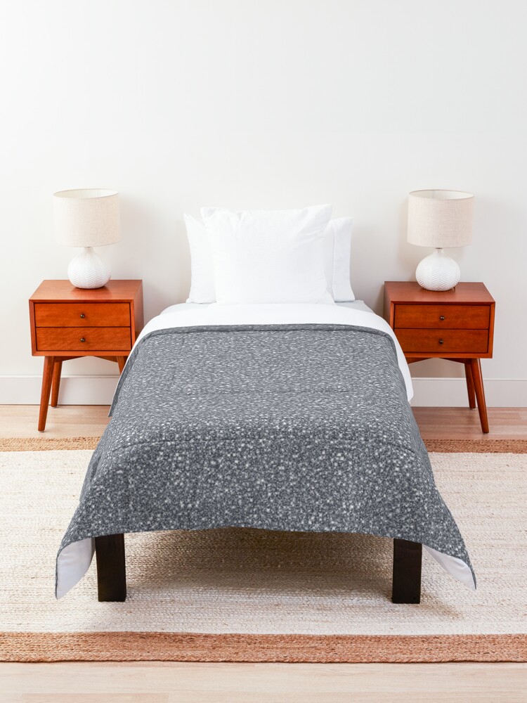 Alternate view of Sparkly Shiny Fine Silver Gleaming Faux Glitter Comforter