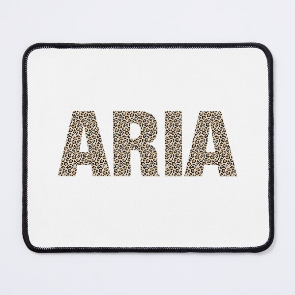 Item preview, Aria name leopard pattern my name is Aria gift birthday holiday anniversary Essential Inspiration Joy Mood Funny designed and sold by DesignByHeartUK.