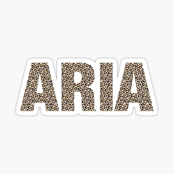 Item preview, Aria name leopard pattern my name is Aria gift birthday holiday anniversary Essential Inspiration Joy Mood Funny designed and sold by DesignByHeartUK.