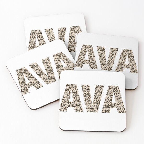 Item preview, Ava name leopard pattern my name is Ava gift birthday holiday anniversary Essential Inspiration Joy Mood Funny designed and sold by DesignByHeartUK.