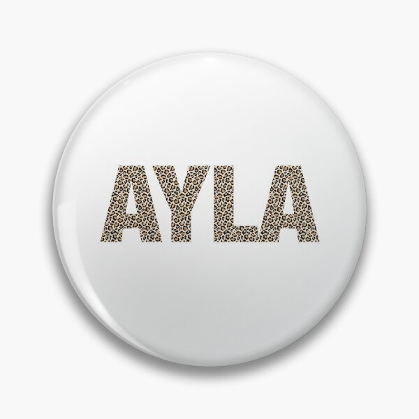 Item preview, Ayla name leopard pattern my name is Ayla gift birthday holiday anniversary Essential Inspiration Joy Mood Funny designed and sold by DesignByHeartUK.