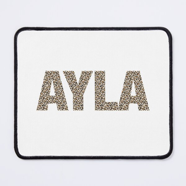 Item preview, Ayla name leopard pattern my name is Ayla gift birthday holiday anniversary Essential Inspiration Joy Mood Funny designed and sold by DesignByHeartUK.