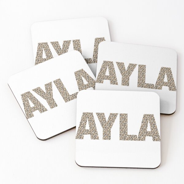Item preview, Ayla name leopard pattern my name is Ayla gift birthday holiday anniversary Essential Inspiration Joy Mood Funny designed and sold by DesignByHeartUK.