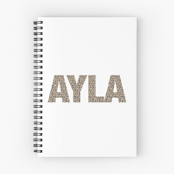 Artikelvorschau, Ayla name leopard pattern my name is Ayla gift birthday holiday anniversary Essential Inspiration Joy Mood Funny entworfen und verkauft von DesignByHeartUK.