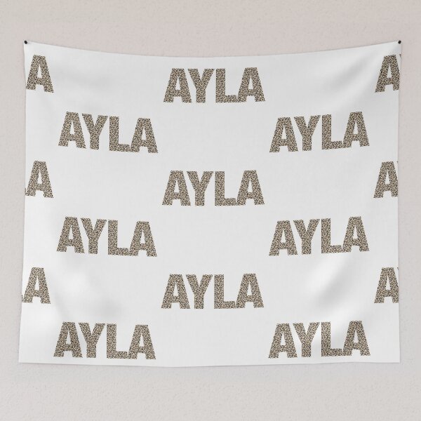Item preview, Ayla name leopard pattern my name is Ayla gift birthday holiday anniversary Essential Inspiration Joy Mood Funny designed and sold by DesignByHeartUK.