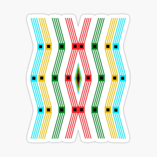 Geometric Line Zig Zag Pattern 1 Sticker