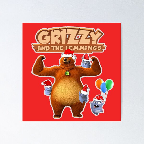 lemmings carry flag of canada grizzy and les lemmings Poster for Sale by  Reo12