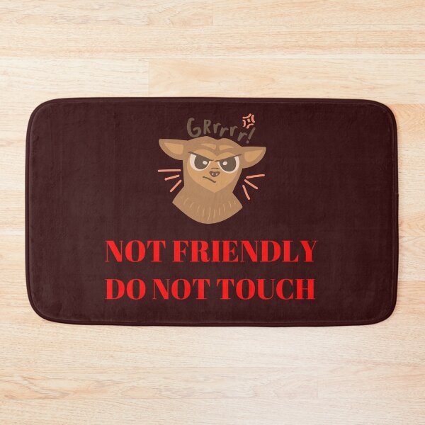 Item preview, Not friendly do not touch funny warning sign and quote sticker designed and sold by haRexia.