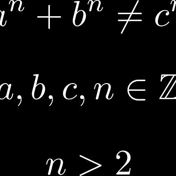 Artwork thumbnail, Fermat's Last Theorem by Math Shirts
