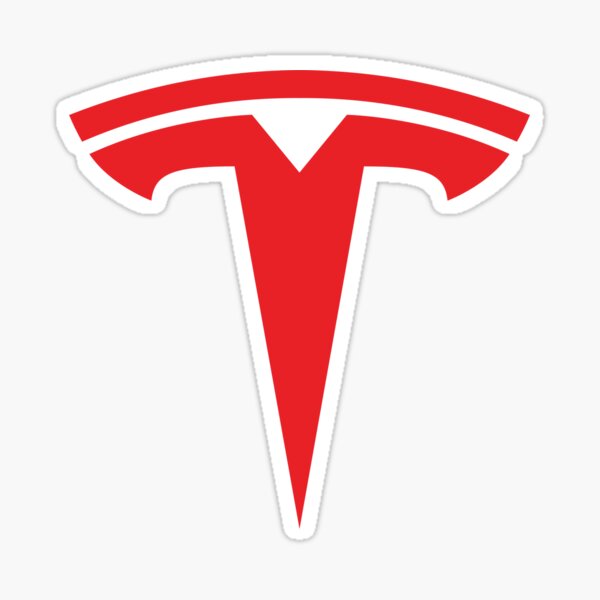 Teslas (rotes) Logo Sticker