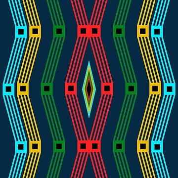 Artwork thumbnail, Geometric Line Zig Zag Pattern 1 by Vk91