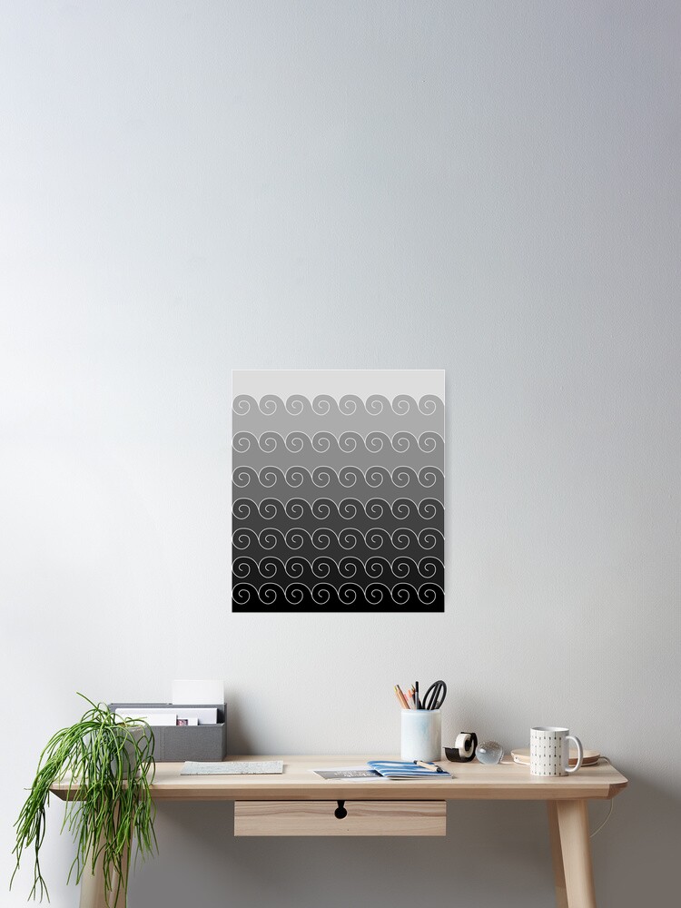 Thumbnail 2 of 3, Poster, Mystical Japanese Wave Pattern designed and sold by Lafara.