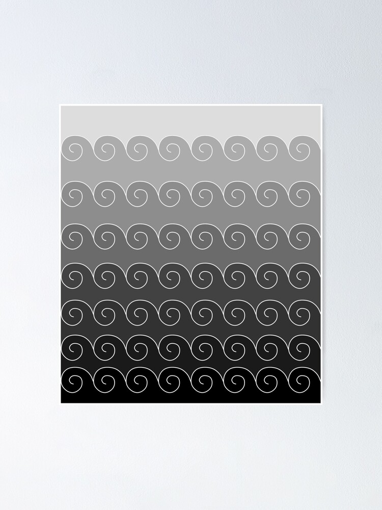 Thumbnail 1 of 3, Poster, Mystical Japanese Wave Pattern designed and sold by Lafara.