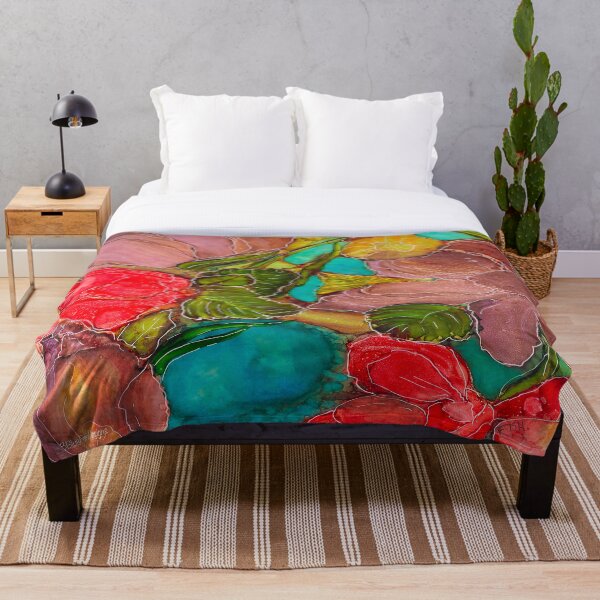 Item preview, “Turquoise & Floral” designed and sold by 3BlueFishDesign.