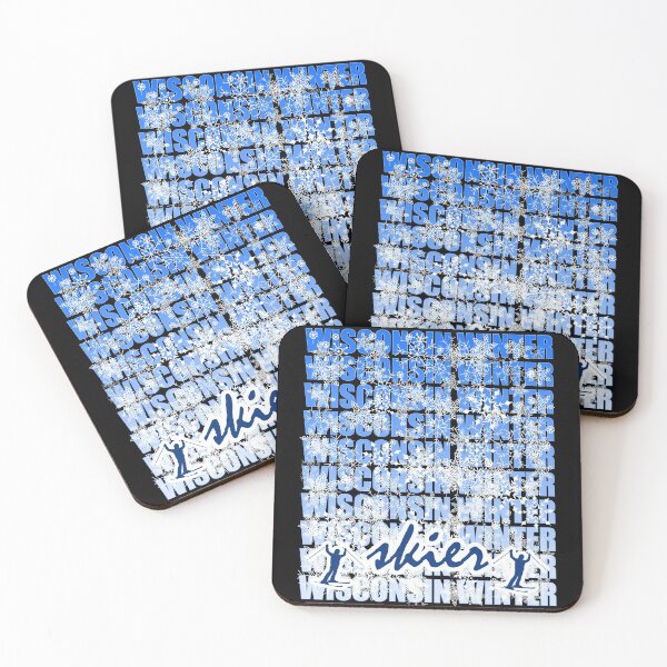 Item preview, Skier Wisconsin Winter - Ski Snow Sport designed and sold by artfulnotebook.