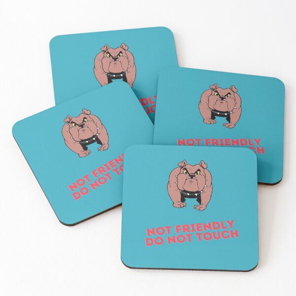 Item preview, Not friendly do not touch funny warning sign and quote sticker designed and sold by haRexia.