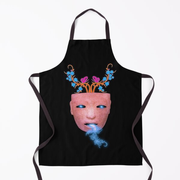 Item preview, Teotihuacan jade mask with floral motifs designed and sold by Floradigital.