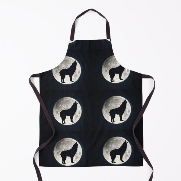 Item preview, Night Sky Grey Moon , black Wolf howling to the Moon designed and sold by Spasija.