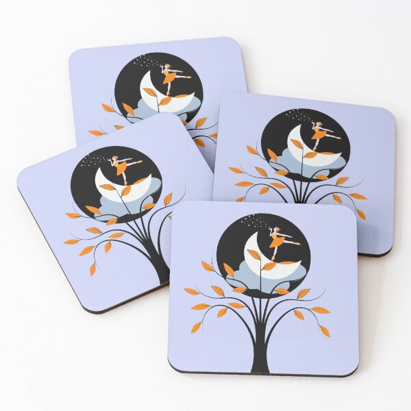 Item preview, Moon ballet dance in sunset decent colours  designed and sold by MsArtyCrafts.