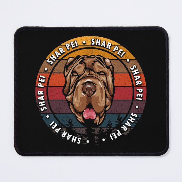 Item preview, Shar Pei distressed sunset retro dog face design designed and sold by SamRVstore.