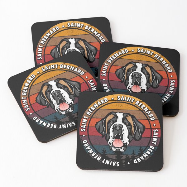 Item preview, Saint Bernard distressed sunset retro dog face design designed and sold by SamRVstore.