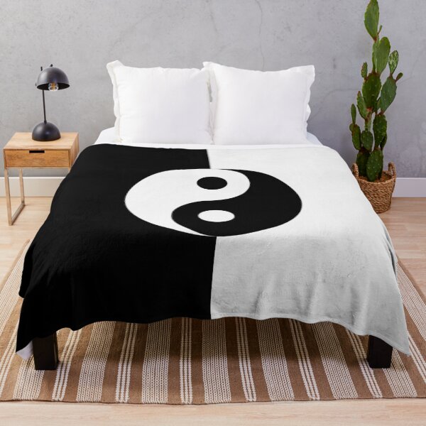 Aperçu de l'œuvre Yin Yang noir et blanc - vertical créée et vendue par Wizzles Emporium.