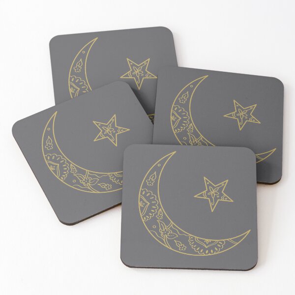 Item preview, Floral Moon and Star designed and sold by YellowMoonTea.