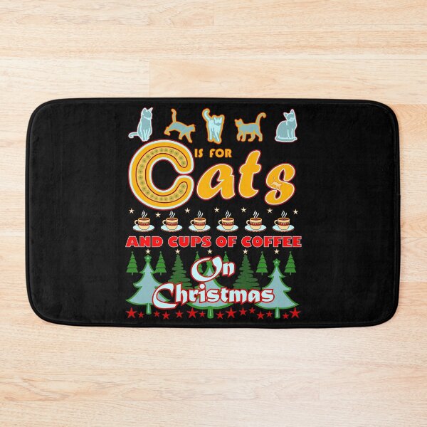 Item preview, Cat Christmas Coffee Letter C Alliteration designed and sold by artfulnotebook.