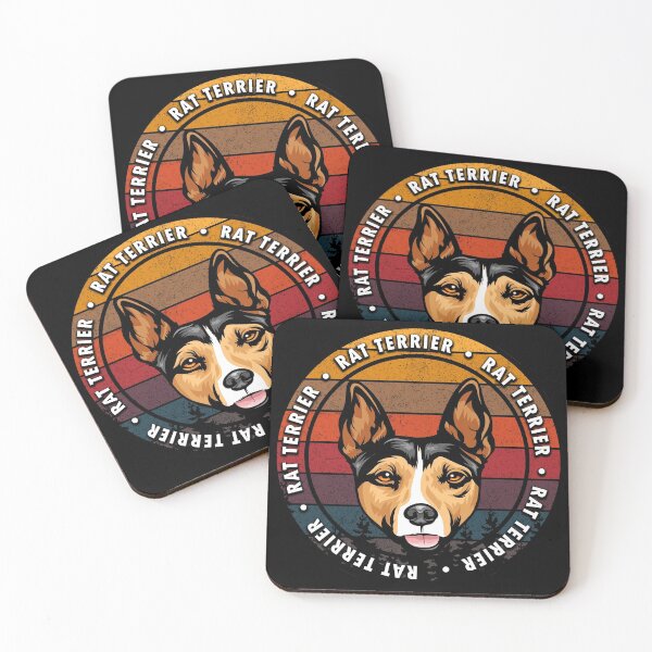 Item preview, Rat Terrier distressed sunset retro dog face design designed and sold by SamRVstore.