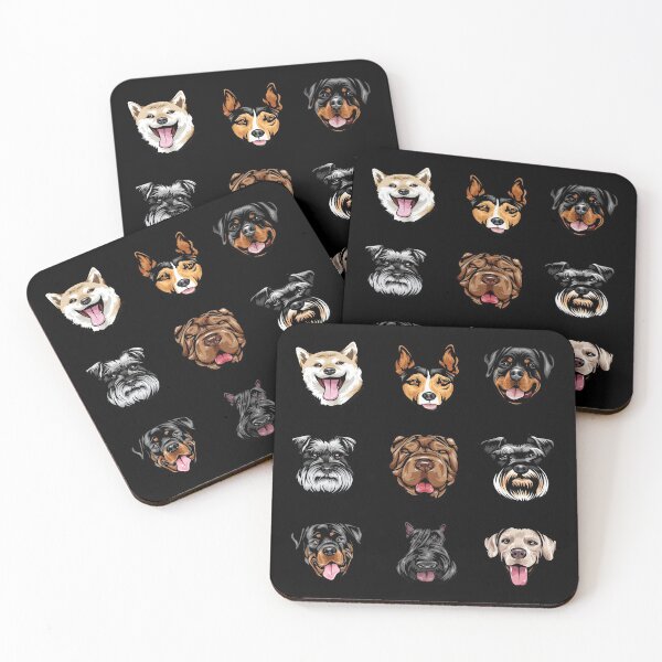 Item preview, Artistic dog face designs sticker pack designed and sold by SamRVstore.