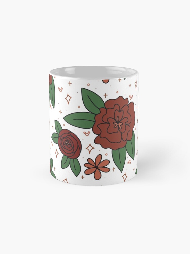 Thumbnail 4 of 6, Coffee Mug, Red Magic Flowers designed and sold by wishandway.