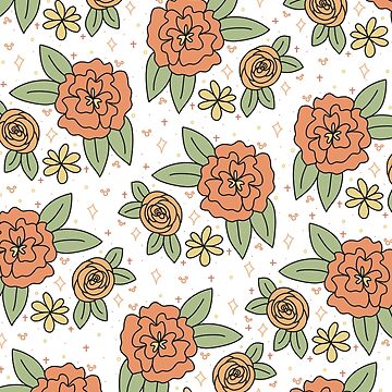 Artwork thumbnail, Peach Magic Flowers by Wishes &  Wayfinding